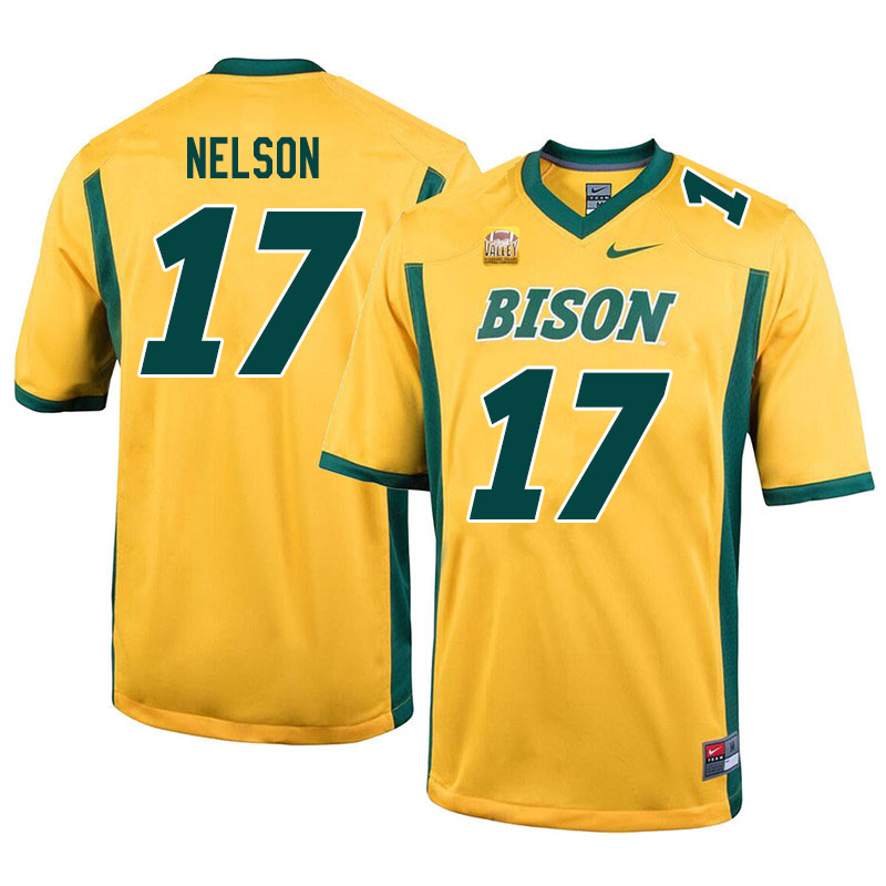 Men #17 RaJa Nelson North Dakota State Bison College Football Jerseys Sale-Yellow